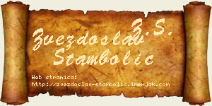 Zvezdoslav Stambolić vizit kartica